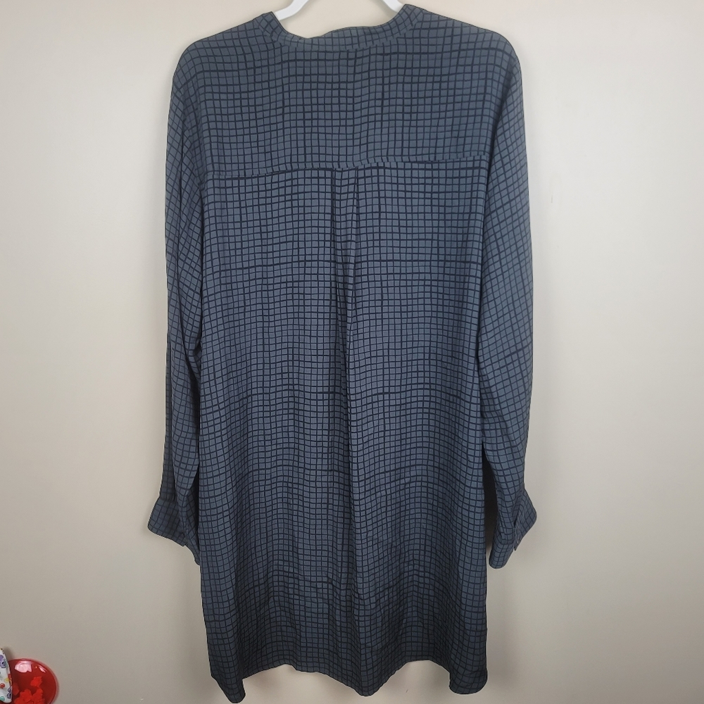 Eileen Fisher 100% Silk Button Down Shirt Dress size XL - Picture 6 of 7